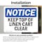 Signmission Keep Top Of Linen Cart Clear, 10 in W x Rectangle, Vinyl Decal OS-2PACK-NS-D-710-L-13881 - alternate 4